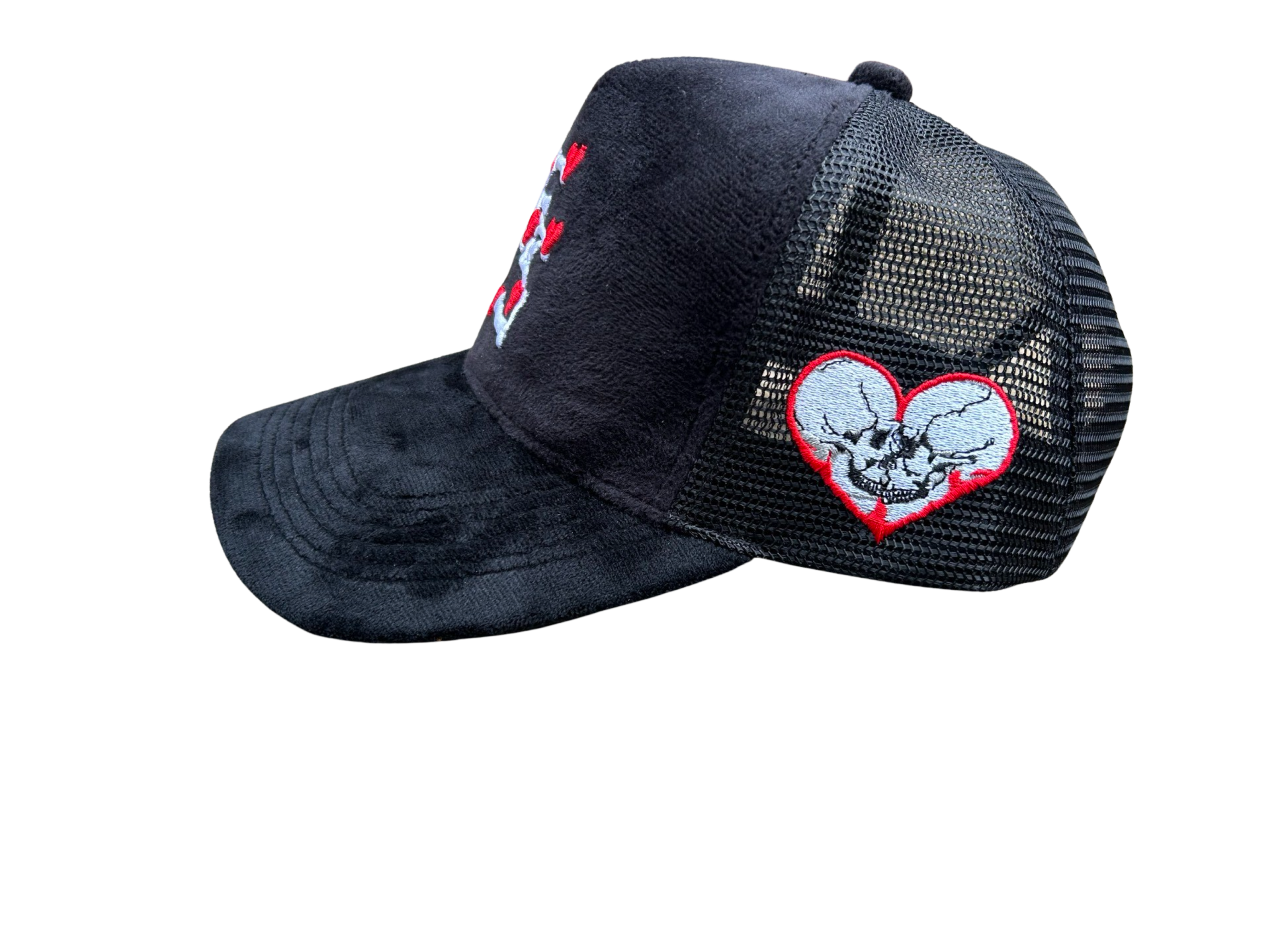 Black Bone Velvet Trucker Hat
